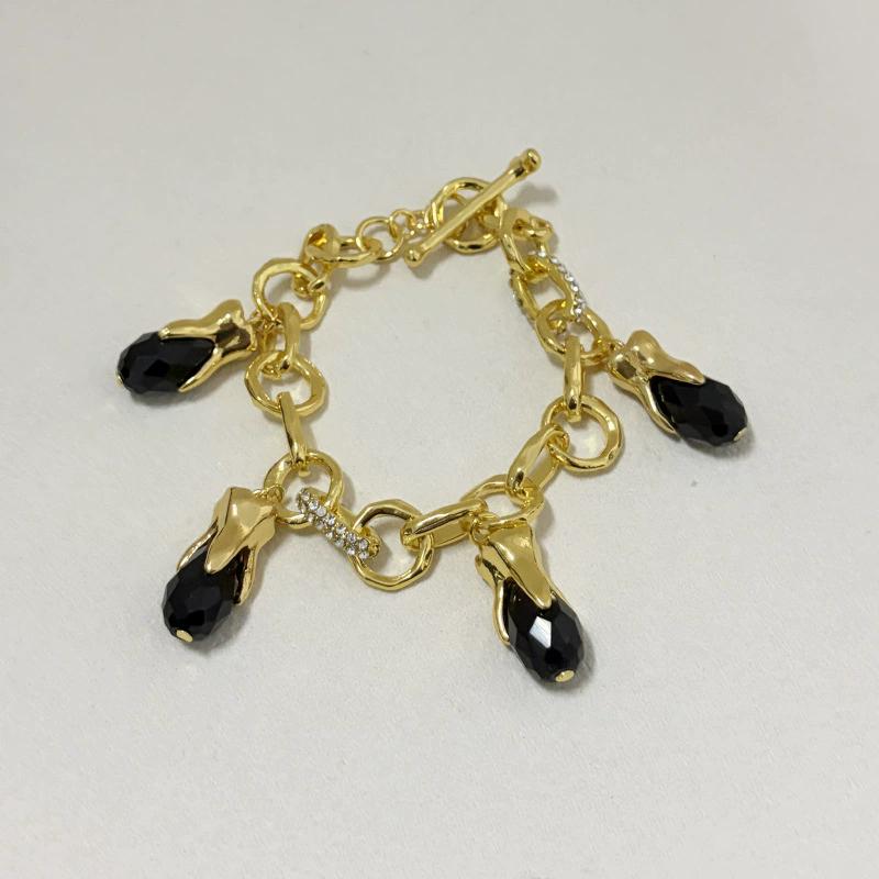 

French Retro Light Luxury Teeth Pendant Thick Chain Necklace Fashion Individual Bracelet Women Trendy Punk Jewelry Accessories