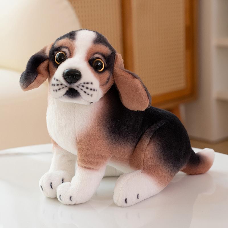 Simulation Dog Plush Toy Creative Realistic Animal Tilt Head Puppy Dolls Stuffed Soft Toys for Children Birthday Gift