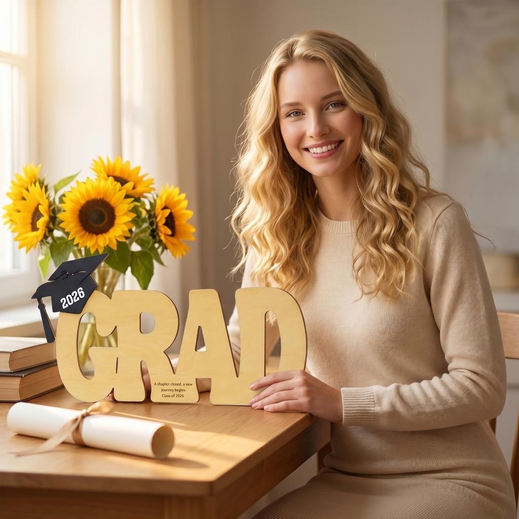 Graduation Wooden Desktop Decoration