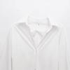 2024 Winter New Women's Fashion: European & American Style Pleated Back Loose Shirt