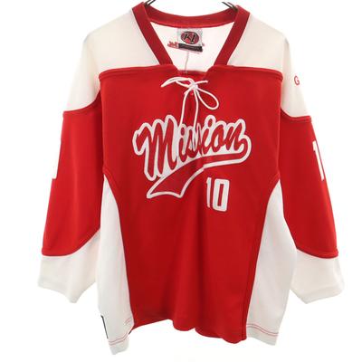 K1 90s Old Long Sleeve Game Shirt YL Red Men's Used