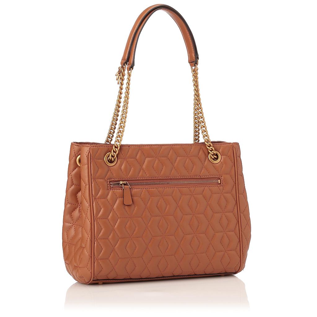 Handbag QB867723 ELENIA COGNAC [GUESS] Women's [Used]