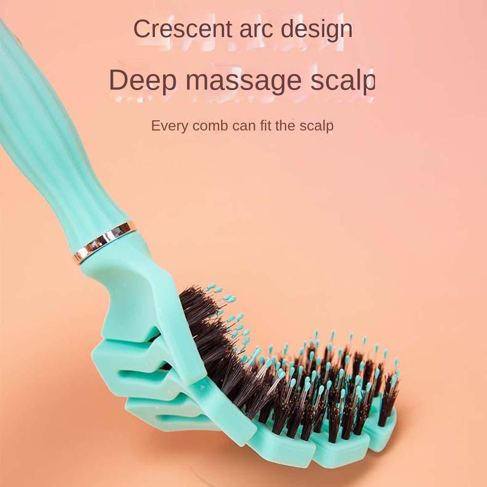 Hairdressing Porcine Bristle Hairbrush Hair Accessories Rolling Curly Comb  Men/Women