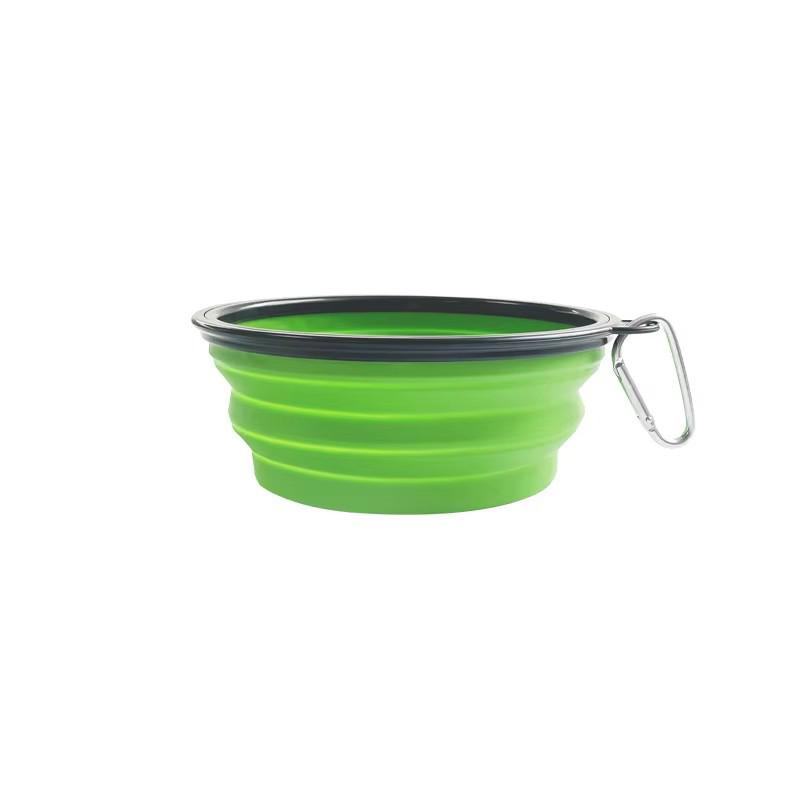 Collapsible Silicone Pet Bowl Portable Travel Dog Cat Bowl Waterproof Pet Feeder for Outdoor Activities Lightweight and Green
