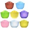 2Pcs Plastic Wall Hanging Flower Pot Imitation Decorative Hanging Pot for Indoor Outdoor Garden Balcony