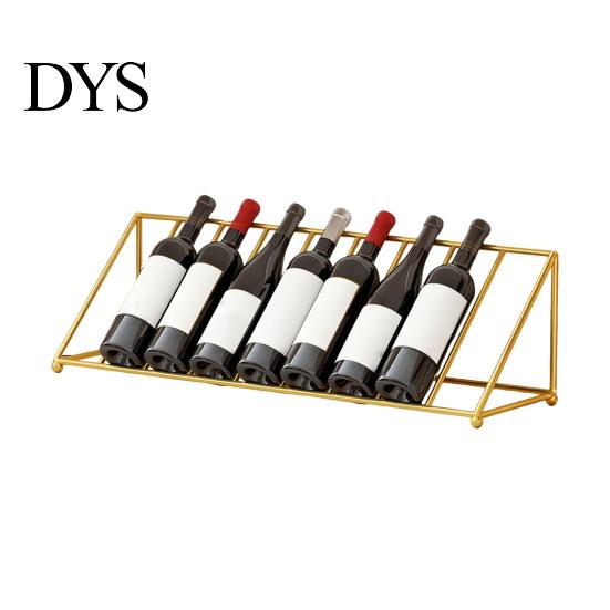 Decorative Wine Display for Restaurant Liquor Bottle Shelf, Tilted Iron Art Rack, Modern Rack Countertop Style Holder, Home Bar Kitchen And