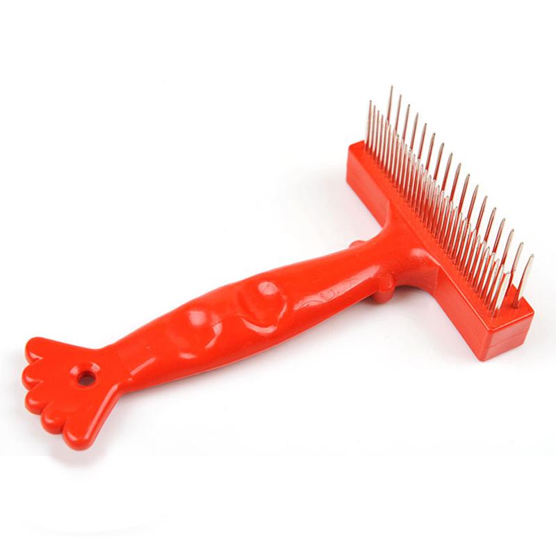 Pet Hair Removal Comb Red Dogs Brush Lobster Rake Comb Pet Grooming Combs Tool