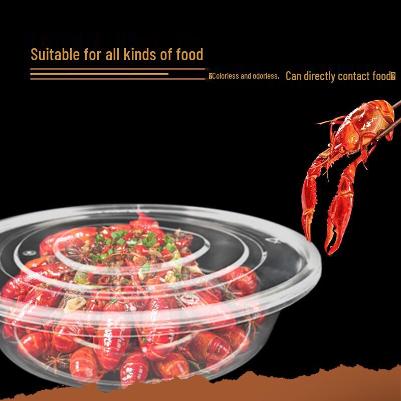 Jiwanggu 3000ml Round Disposable Food Containers (90 Sets)