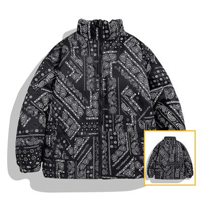 Män Dubbelsidig bomullsjacka Höst Vinter Casual Cotton Parker Coat Ytterkläder