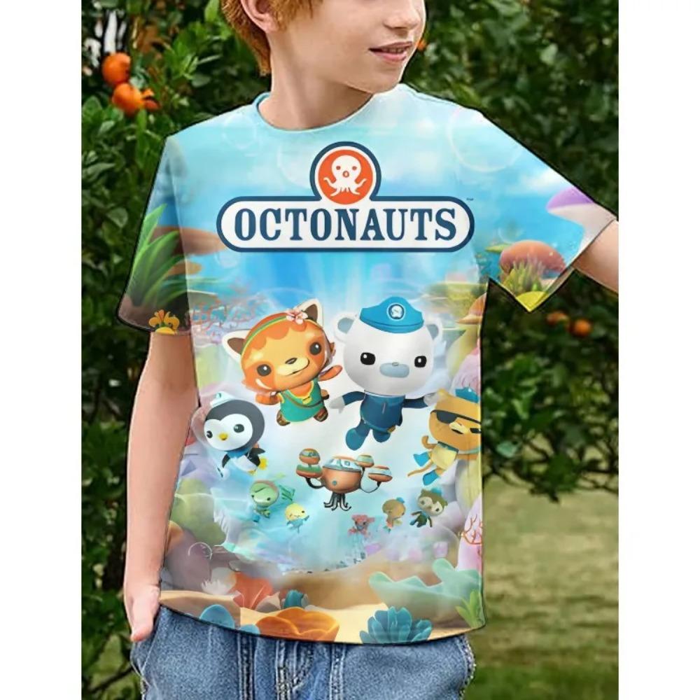 Summer The Octonauts Boys/girls O-neck 3D Printing Children T-shirt High Quality Trend Short Sleeve Kids Comfortable Soft Tees