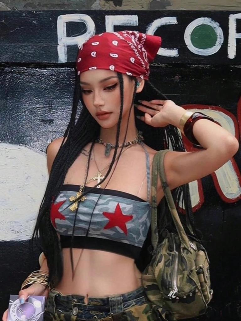 2026 Y2K Girl Square Scarf Women Paisley Hip-Hop Vibe Headband Foulard Hijab Hair Bands Neckerchief Female Head Wraps Bandana
