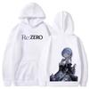 Rem Re:Zero Anime Hoodies Harajuku Fashion Oversized Streetwear Men Women Clothing Long Sleeves Casual Fleece Hooded Pullover