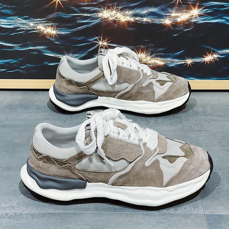 Winter Trendy Shoes New Breathable Men's Shoes Niche Guochao Sports Shoes Men's Casual Dissolving Dad Shoes