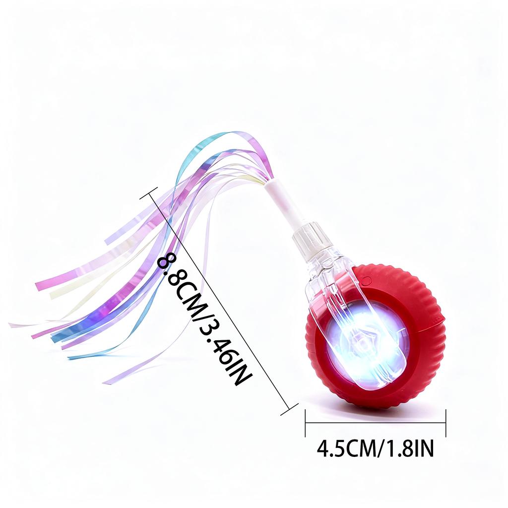 Interaktives Katzenspielzeug Indoor Automatischer Rollender Magischer Ball Kätzchen Spielzeug Rollender Ball mit Langem Schwanz Teaser Intelligentes Haustier Elektrisches Katzenspielzeug