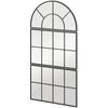 Wall Mirror, Window Mirror, Three-Piece, Metal Frame, 76 X 53 Cm, Black
