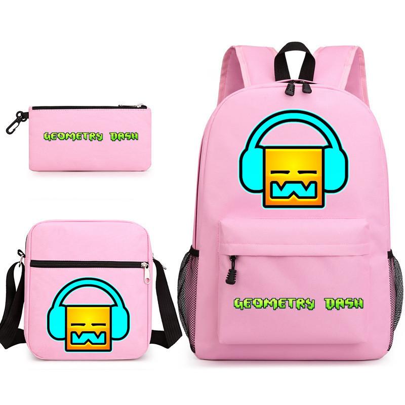 3-teiliges Schulrucksack-Set für Schüler Große Kapazität Oxford-Stoff Schultasche mit Schultergurt und Federmäppchen