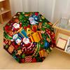 Parapluie imprimé Joyeux Noël parapluie pliant coupe-vent parapluie portable soleil et pluie adapté pour offrir