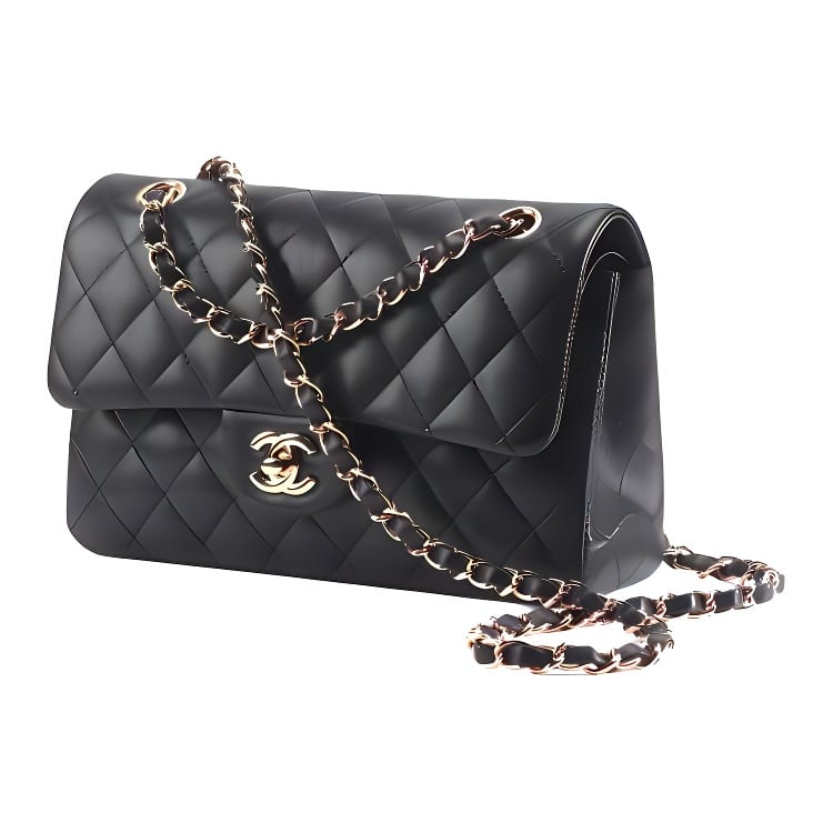 Chanel Classic Flap CF Lambskin Shoulder Bag, Crossbody Bag Small Women's Black A01113-B06449-94305