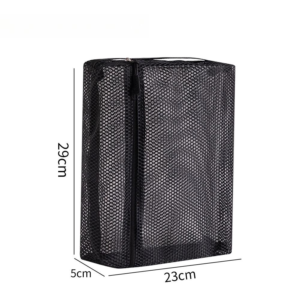 1-3pcs Casual Nylon Storage Pouch Transparent Mesh Mesh Pocket Cosmetic Bag with Zipper Swimming Mesh Packing Travel Storage Bag