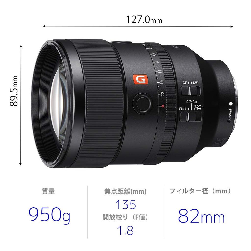Sony FE 135mm F1.8 GM G Master Telephoto Prime Lens for Full-Frame Cameras SEL135F18GM