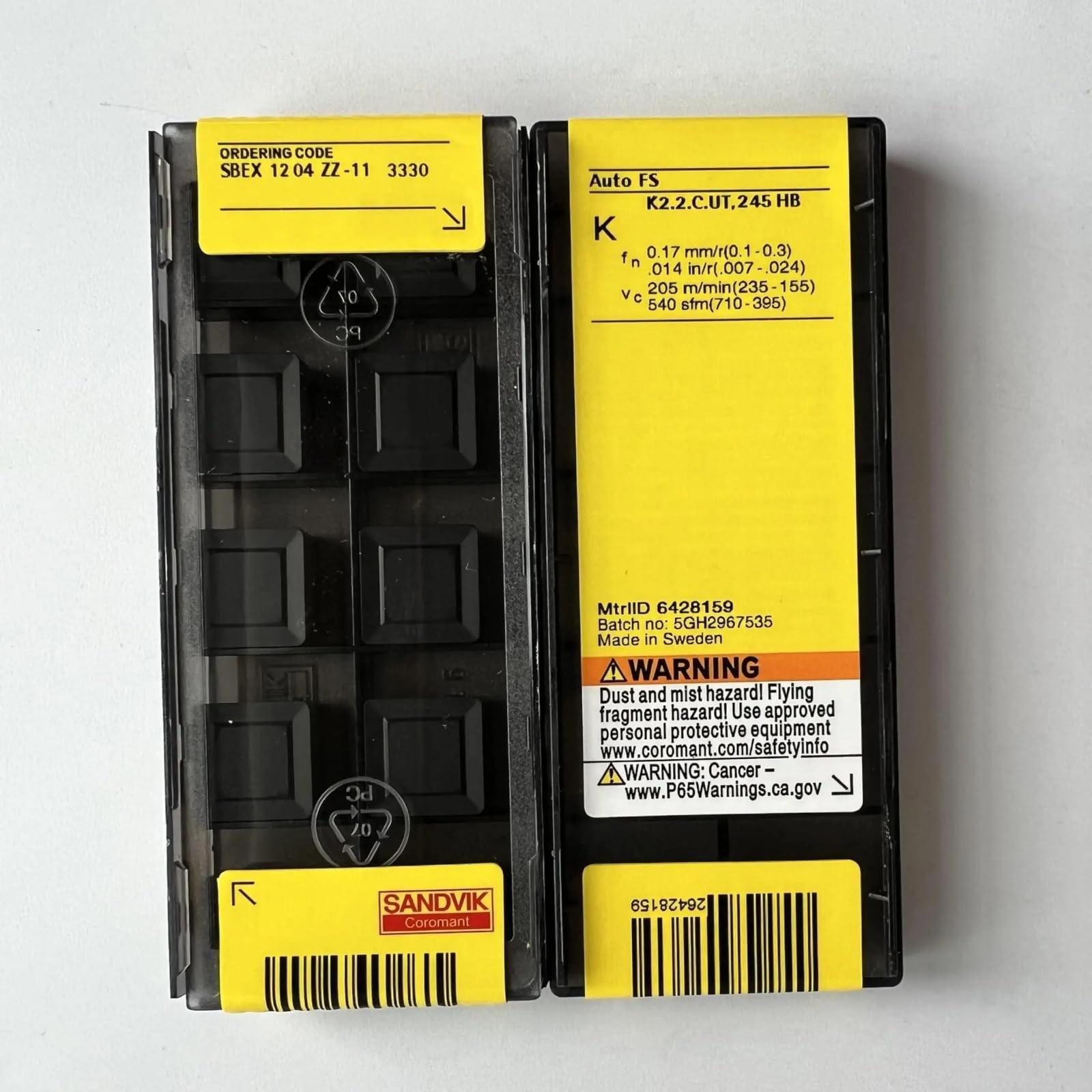 

Original Sandvik / SBEX1204ZZ-11 3330 / CNC lathe carbide blade 10 PCS