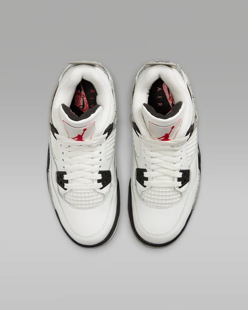 IB4171-100 Nike GS Air Jordan 4 Retro White Cement