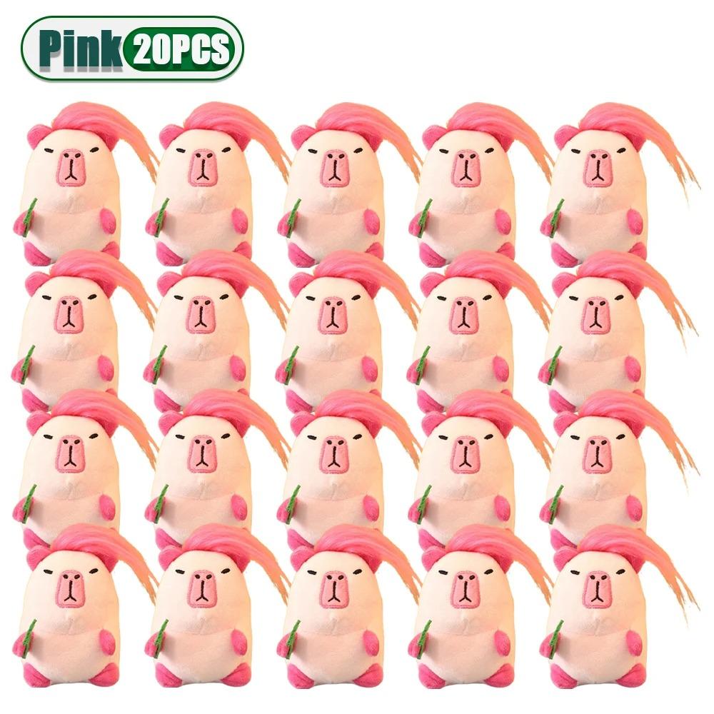 1-20PCS Kawaii Keychain Plush Pendant Explosive Kapybara Plush Pendant Keychain Toys Bag Pendant Doll Car Decoration Doll