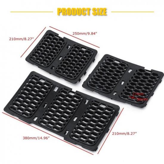 Mesh Black Grille Ert Kit Front Grill For Jeep Cover Grand Cherokee 2014-2016