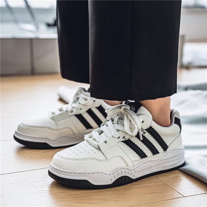 

Чоловіче модне повсякденне низьке взуття для скейтбордингу Хлопчики Зручні кросівки Студенти У тренді М’яка підошва Класичне дихаюче спортивне взуття Не ковзає 44 білий