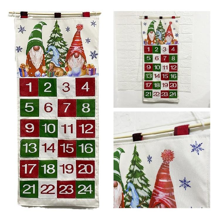 Fabric Christmas Advent Calendar Christmas Countdown Calendar with Pockets