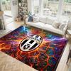 Juventus FC Design Crystal Velvet Carpet Cozy Non?Slip Printed Rug For Bedroom Living Room Entrance