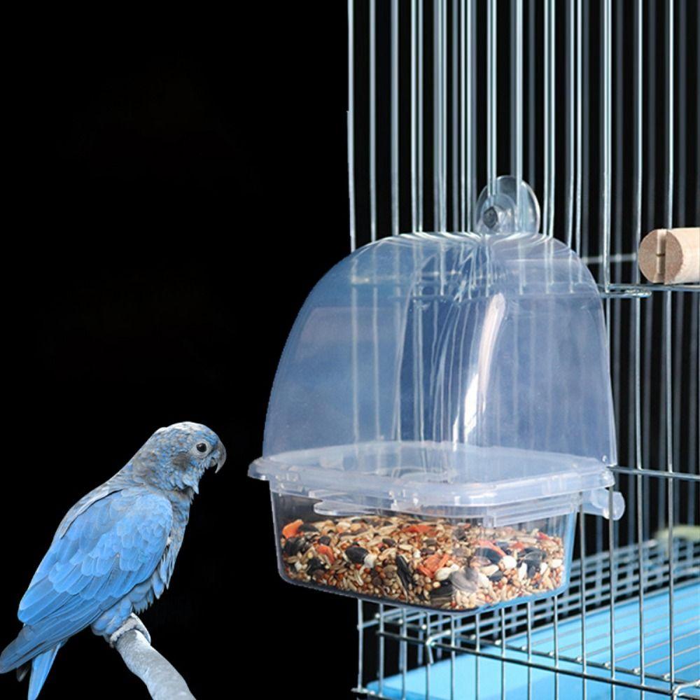 Durable Hanging Parrot Feeding Trough Bird Food Container Bird Cage Feeder Bird Accessories