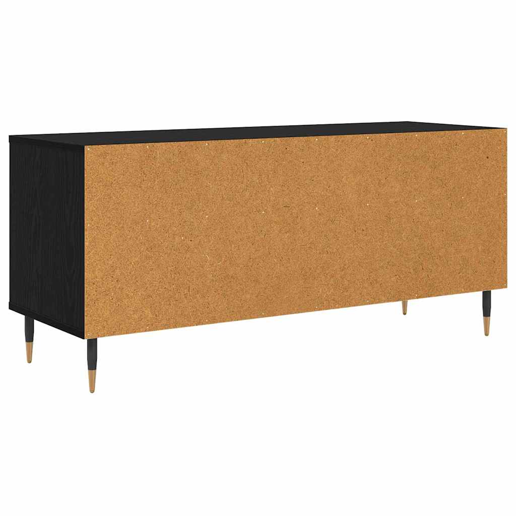 TV Stand Black Oak Effect 100 X 34.5 X 44.5 Cm