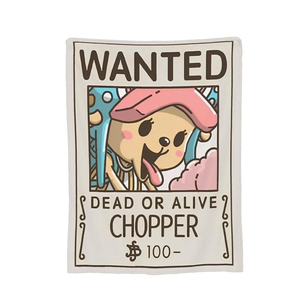 One Piece Tony Tony Chopper Anime Deken Flanel Herfst/Winter Draagbare Zachte Worpdeken voor Thuis Bank Sprei