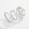 Zinc Zinc Zinc Alloy Simple Metal Bracelet Geometry Wide Side Bangle Personality Exaggerated Bracelet  Daily