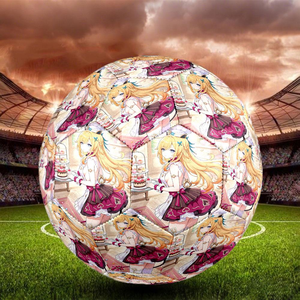Genshin Impact Print Size 5 Soccer Ball, Standard Match Football for Sports Game and Team Practice, Ideal Gift for Soccer Fans