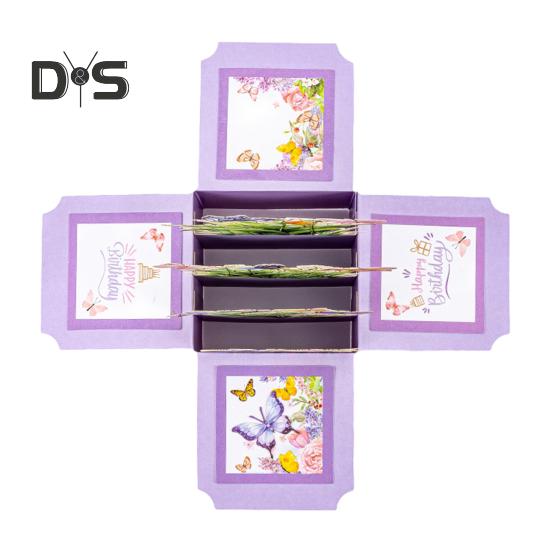 Butterfly Pop Up Card Handcrafted 3D Paper Flower Bouquet Pop-up Greeting Card for Birthday Anniversary Mother's Day