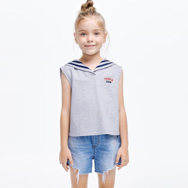 little MO&Co. Anti-Mosquito Girls Sleeveless Sailor Collar Tennis Style Top 120