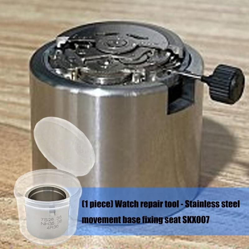 Portable Watchmaker Clamp Tool Sturdy Nonrust Steel Construction SKX007 NH36 7S36 Movement Compatible Secure Jaw Mechanism Repair Maintenance Workshop