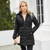 2023 Water-Repellent Cotton Parka with Detachable Hood and Long Sleeves - Warm Autumn/Winter Jacket for Women