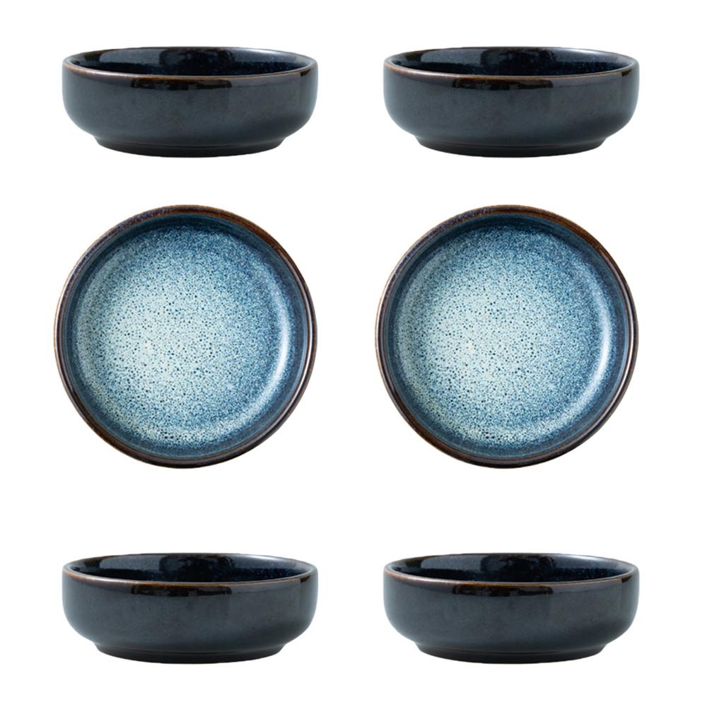 Pakket van 6 Elegante Japanse Geïnspireerde Schalen Keramisch Duurzaam Voorkant Perfecte Maaltijden voor het Gezin Moderne Esthetiek