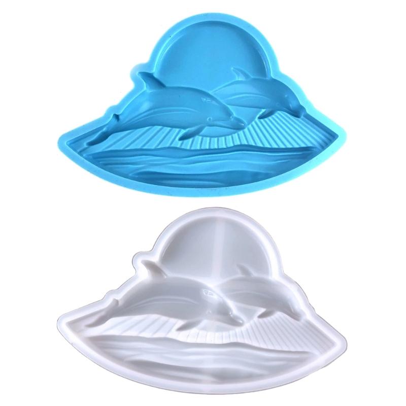 Sun Dolphin Resin Mold Semi-stereoscopic Silicone Molds Epoxy Casting Mould for Wall Hanging Mount Decor DIY Crafts