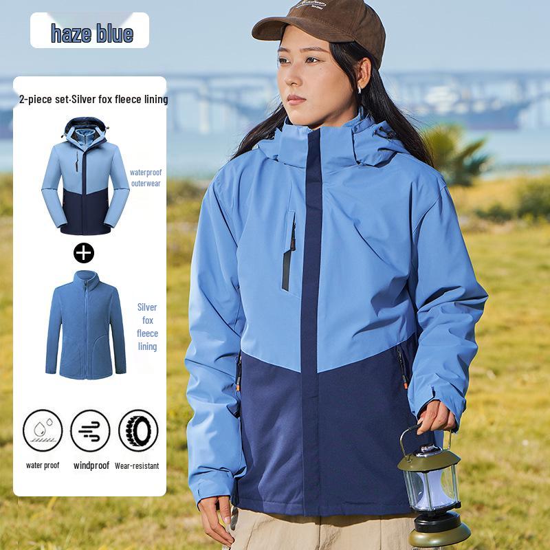 

Мужской ветрозащитный и водонепроницаемый ветровик «три в одном» 2024 года для весеннего и осеннего альпинизма 5XL