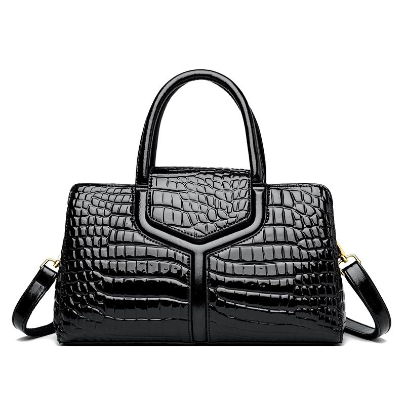 Luxury Crocodile PU Leather Bag for Women  Women's Shoulder Messenger Bag  Large Capacity Casual Bag