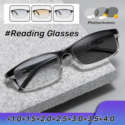 Small Frame Progressive Color Presbyopia Sunglasses Sunglasses All-in-one Photochromic Anti-blue Light Reading Glasses