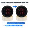 Red LED Digital 52mm Water Temperature+Oil Press Meter 10BAR 145PSI 2 IN 1 Dual Gauge with Flashing Alarm for Car Marine 12V 24V
