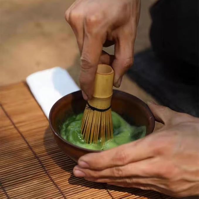 Yamamoto Bamboo Crafts (YAMAMOTOTAKIZAYIKUYA) Made in Japan Mini Tea Whisk (Chasen) White Bamboo for Outdoor Tea Ceremony