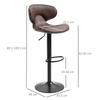 Adjustable Swivel Bar Stools Set Of 2 Barstools With Footrest And Backrest Steel Frame Gas Lift For Kitchen Counter