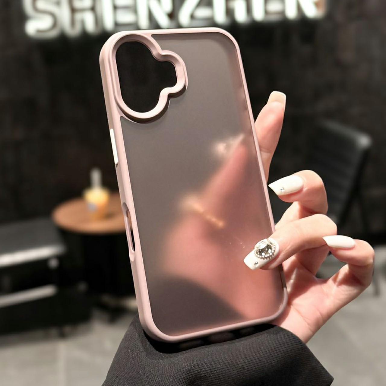 

For iPhone 16 Case Skin Touch TPU+PC Phone Back Cover Independent Button A