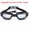 Anti-Fog HD Swim Goggles with Mirrored Lenses & Earplugs - Unisex, Large Frame, Waterproof